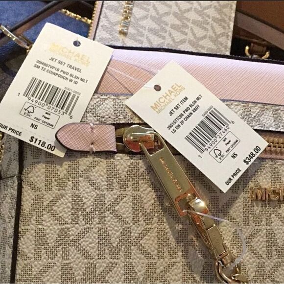 NEW MICHAEL KORS JET SET CROSSBODY AND CARD CASE/COIN - Picture 10 of 13